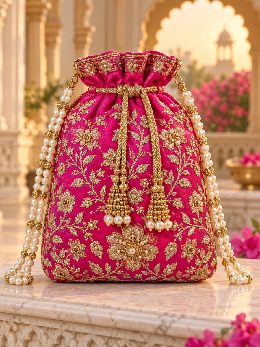 Rani Gul Potli Bag